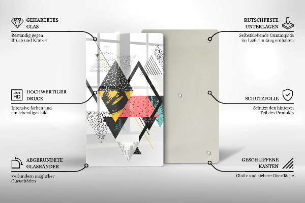 Protetor de placa de indução Triângulos abstratos