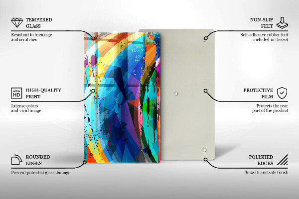 Protetor de placa de indução Manchas de tinta coloridas