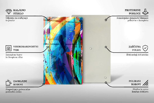 Protetor de placa de indução Manchas de tinta coloridas