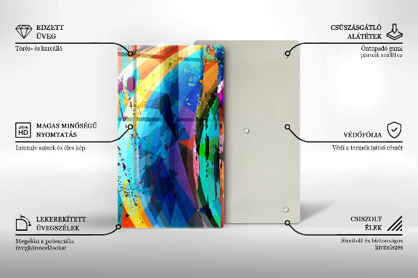Protetor de placa de indução Manchas de tinta coloridas