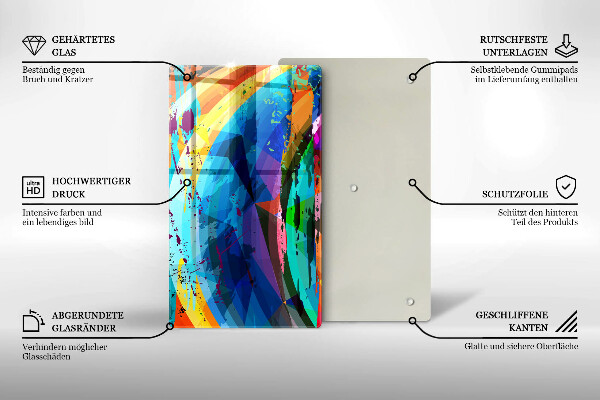 Protetor de placa de indução Manchas de tinta coloridas