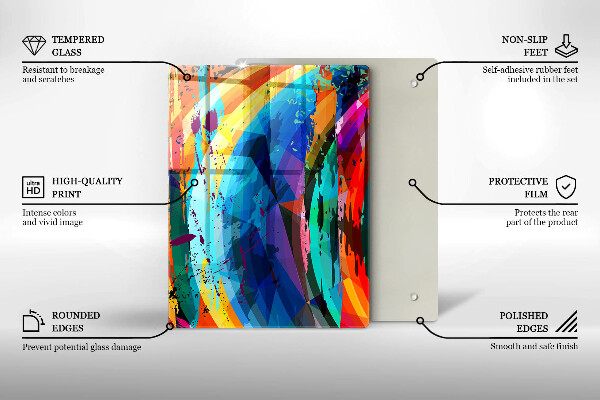 Protetor de placa de indução Manchas de tinta coloridas