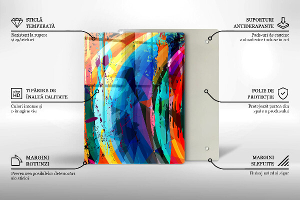 Protetor de placa de indução Manchas de tinta coloridas