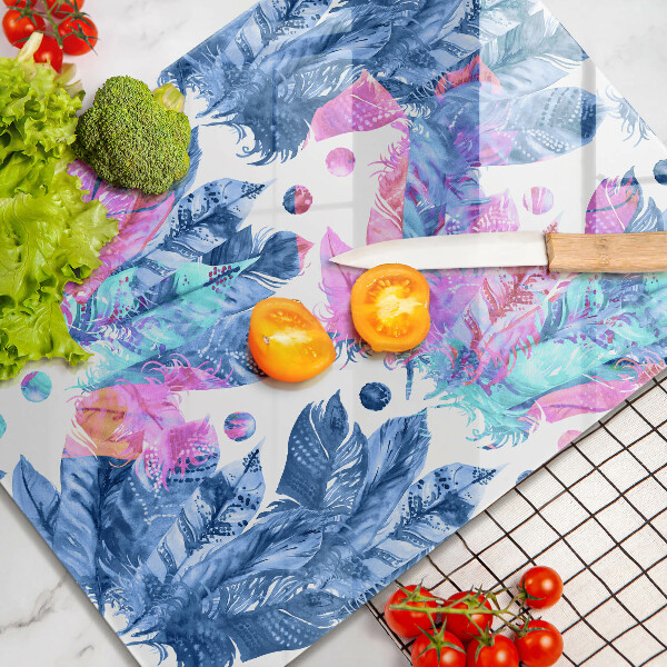 Protetor de bancada Ilustração de pena boho