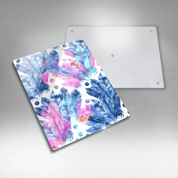 Protetor de bancada Ilustração de pena boho