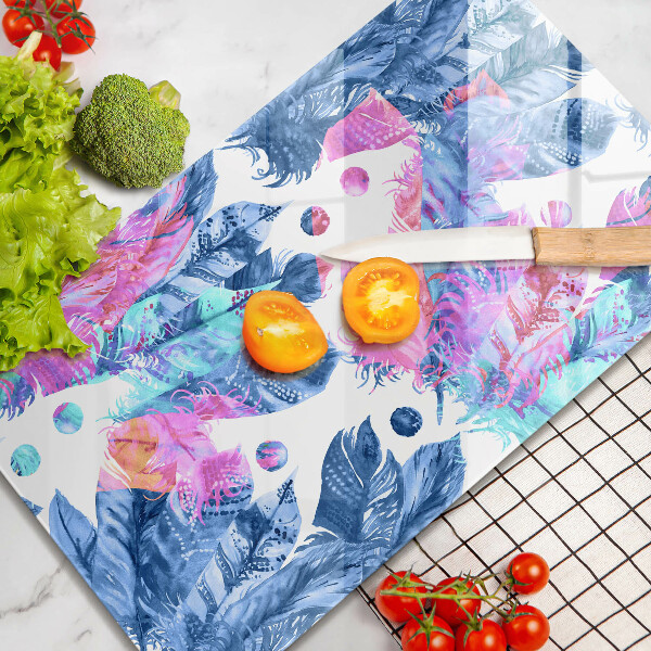 Protetor de bancada Ilustração de pena boho