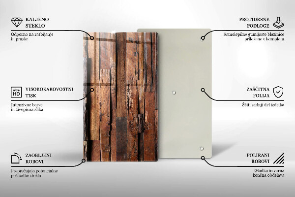 Protetor de placa de indução Tábuas de madeira decorativas