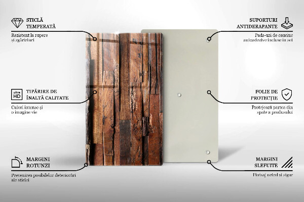 Protetor de placa de indução Tábuas de madeira decorativas