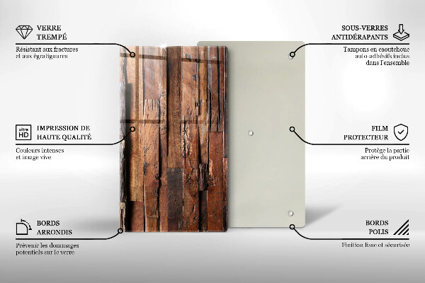 Protetor de placa de indução Tábuas de madeira decorativas