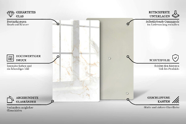 Protetor de bancada Pedra de mármore elegante