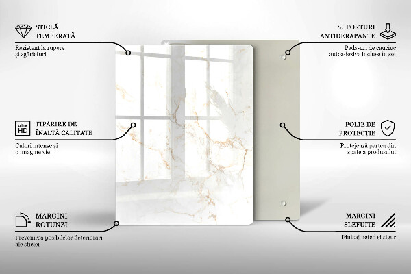 Protetor de bancada Pedra de mármore elegante