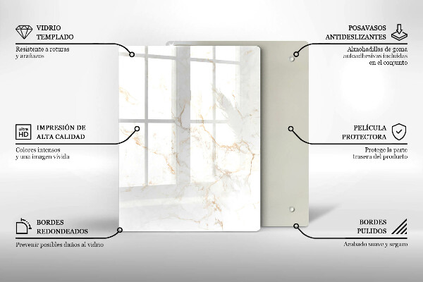 Protetor de bancada Pedra de mármore elegante