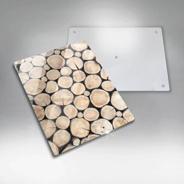 Proteção para placa de indução Troncos de árvores de madeira