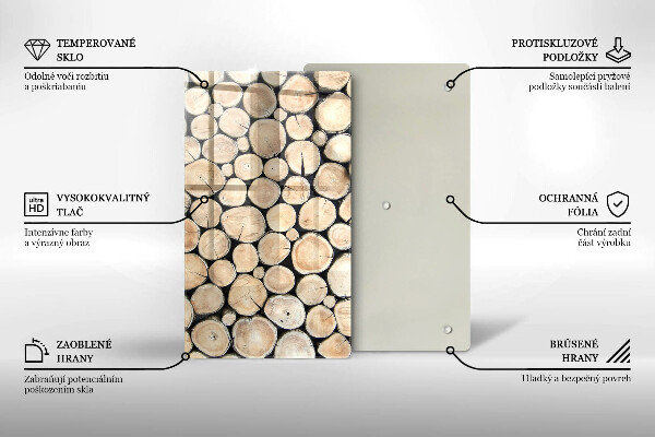 Proteção para placa de indução Troncos de árvores de madeira