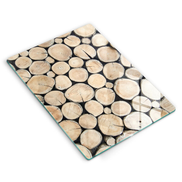 Proteção para placa de indução Troncos de árvores de madeira