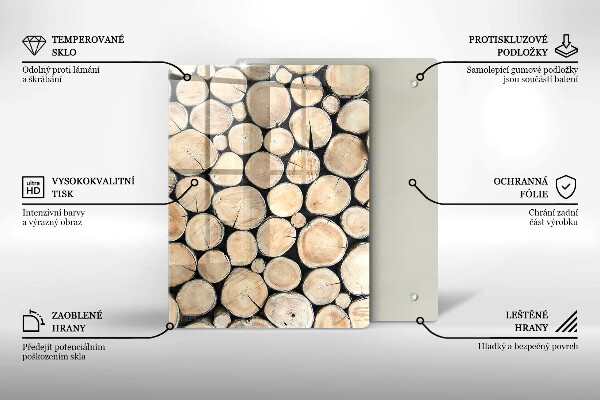 Proteção para placa de indução Troncos de árvores de madeira