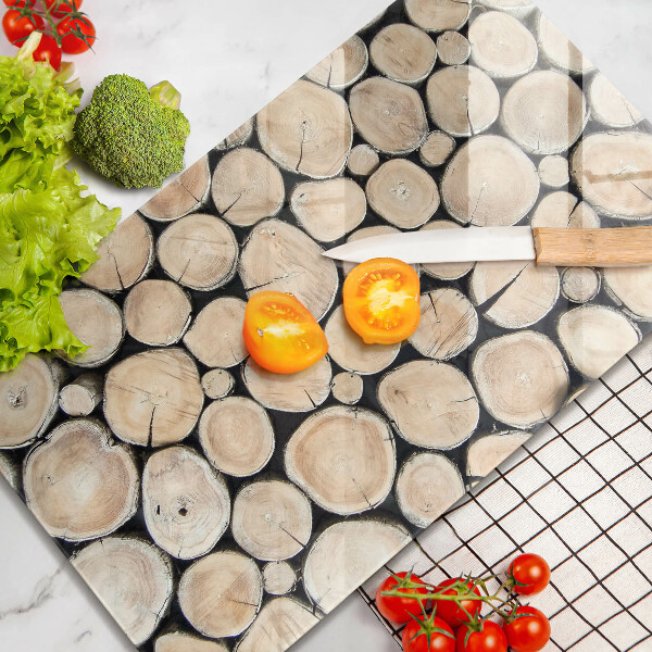 Proteção para placa de indução Troncos de árvores de madeira