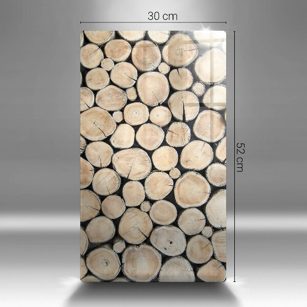 Proteção para placa de indução Troncos de árvores de madeira