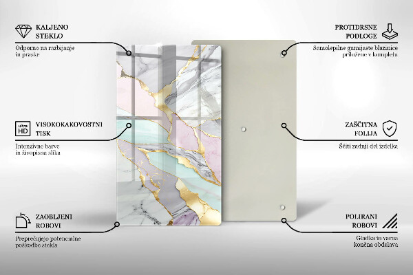 Protetor de bancada Mármore pastel