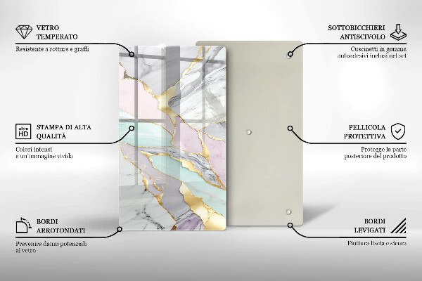 Protetor de bancada Mármore pastel