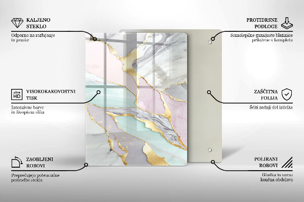 Protetor de bancada Mármore pastel