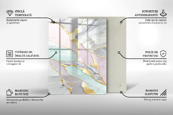 Protetor de bancada Mármore pastel