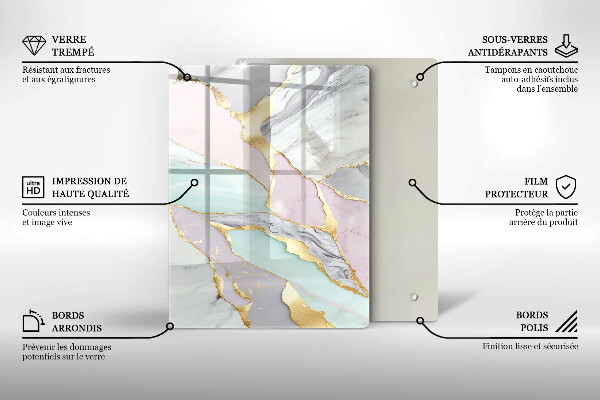 Protetor de bancada Mármore pastel