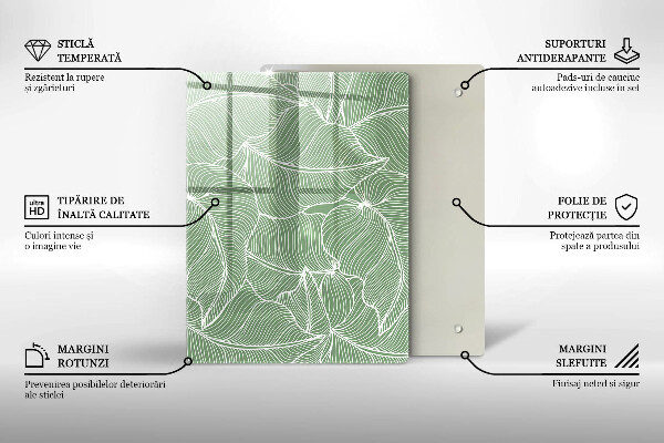 Protetor de placa de indução Folhas lineares