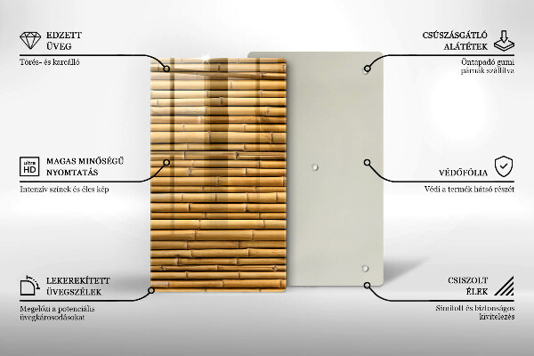 Proteção para placa de indução Bambu boho natural