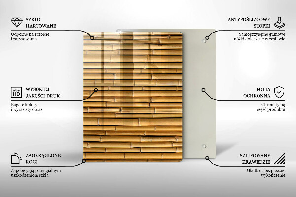 Proteção para placa de indução Bambu boho natural