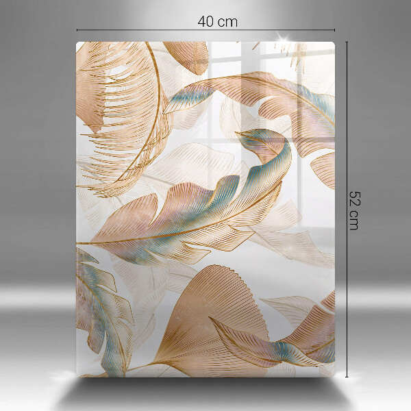 Protetor de placa de indução Penas e folhas Boho