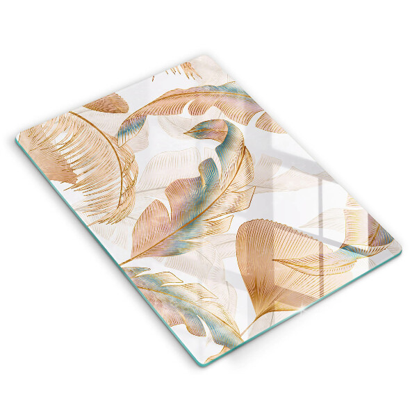 Protetor de placa de indução Penas e folhas Boho