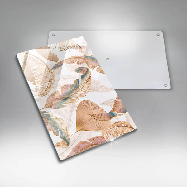 Protetor de placa de indução Penas e folhas Boho