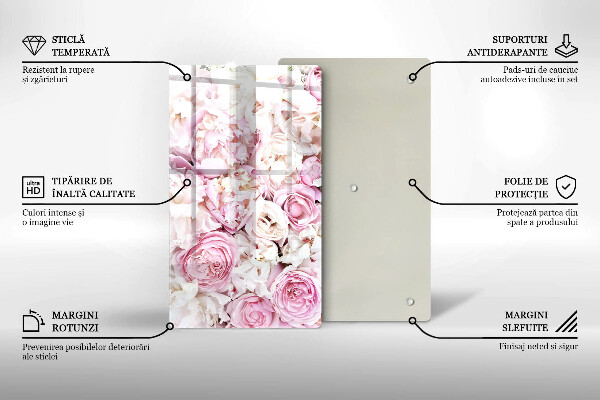 Protetor de placa de indução Buquê de peônias