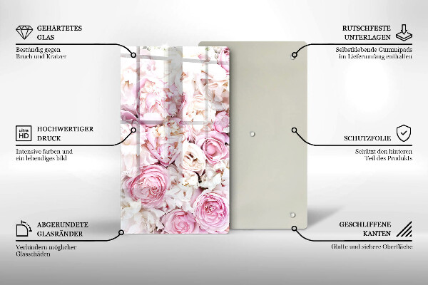 Protetor de placa de indução Buquê de peônias