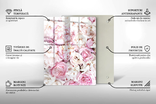 Protetor de placa de indução Buquê de peônias