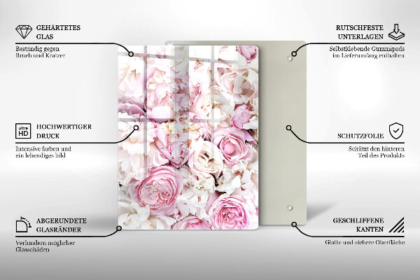 Protetor de placa de indução Buquê de peônias