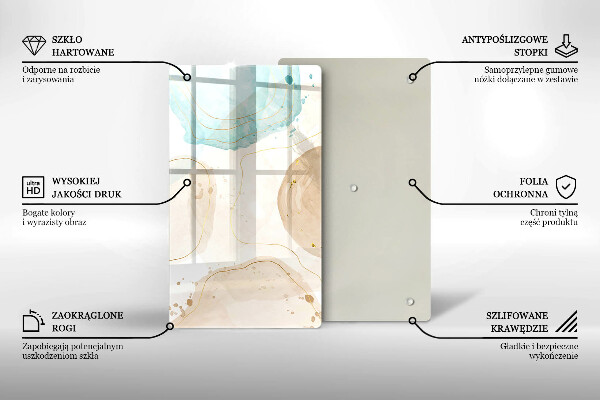 Proteção para placa de indução Bokeh boho e dourado