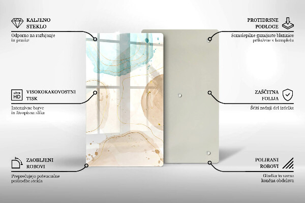 Proteção para placa de indução Bokeh boho e dourado