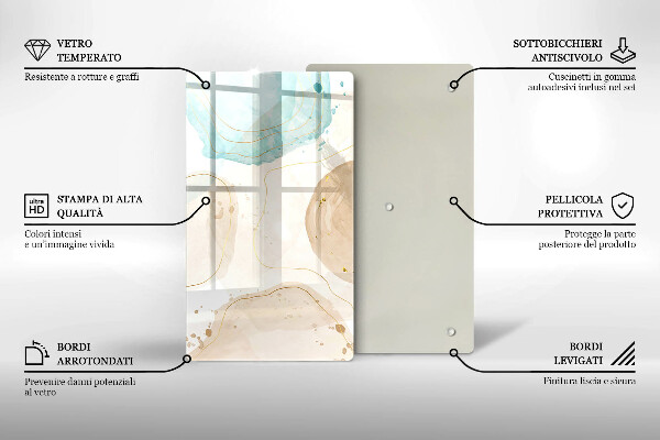 Proteção para placa de indução Bokeh boho e dourado