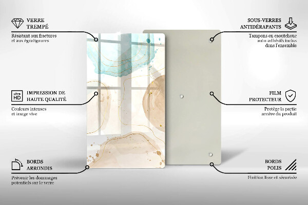 Proteção para placa de indução Bokeh boho e dourado