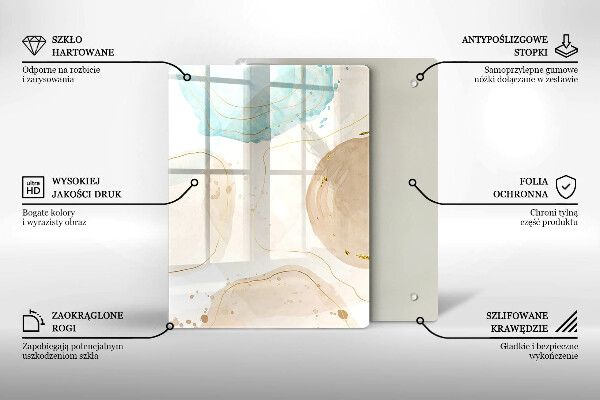 Proteção para placa de indução Bokeh boho e dourado