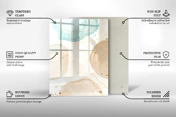 Proteção para placa de indução Bokeh boho e dourado