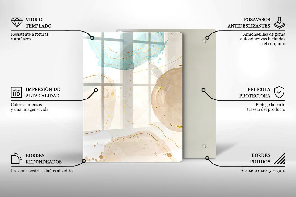 Proteção para placa de indução Bokeh boho e dourado