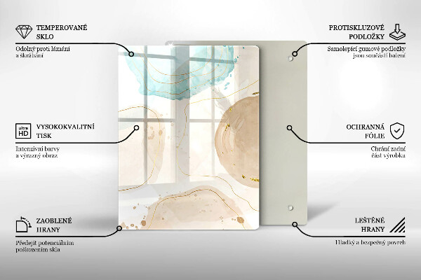 Proteção para placa de indução Bokeh boho e dourado