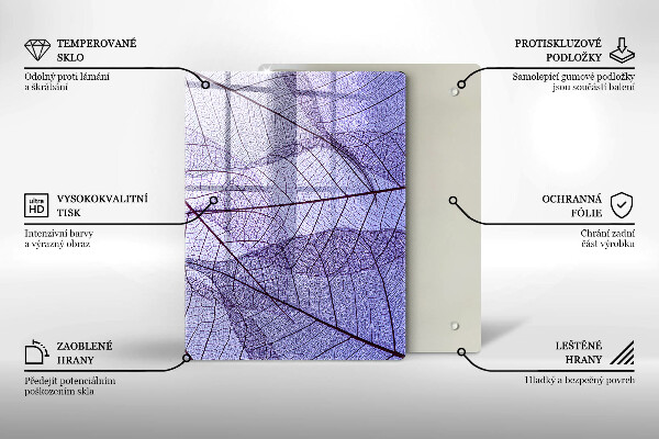 Proteção para placa de indução Folhas com nervuras