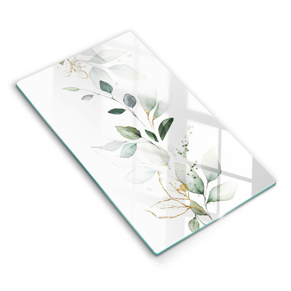 Proteção para placa de indução Folhas de aquarela