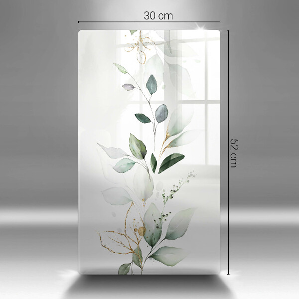 Proteção para placa de indução Folhas de aquarela