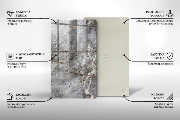 Proteção para placa de indução Textura de pedra