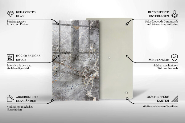 Proteção para placa de indução Textura de pedra